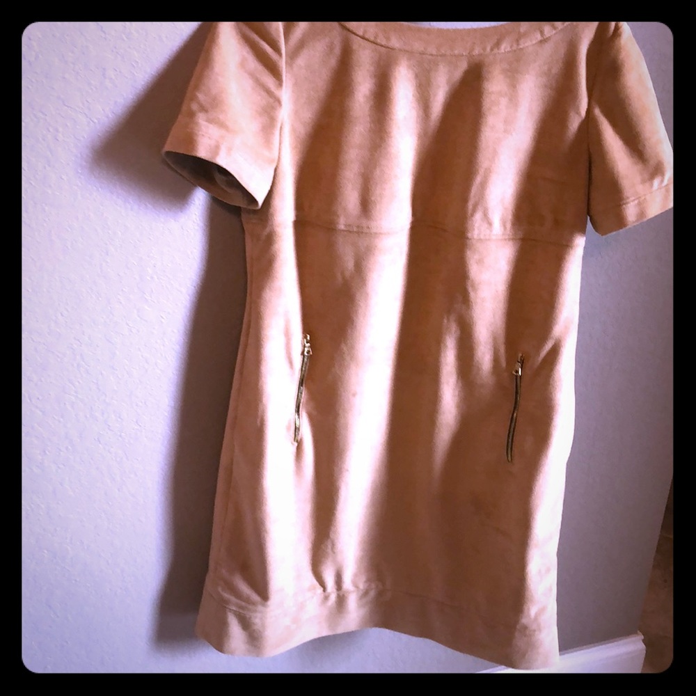 Suede tan dress